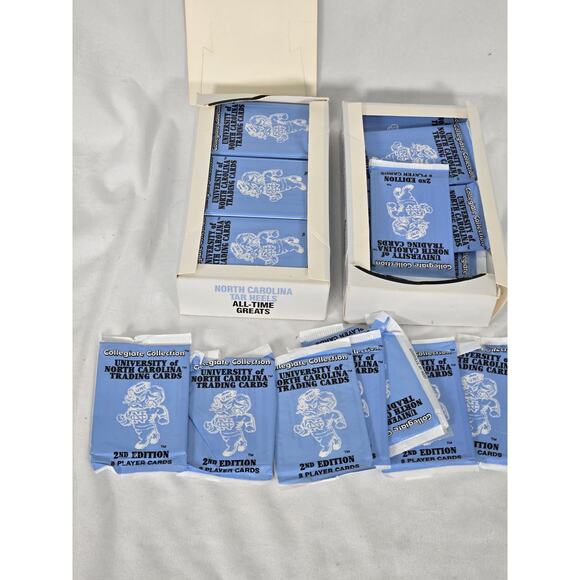 2 boxes Michael Jordan North Carolina Tar Heels Collegiate 2nd Edition 72 Packs - Picture 2 of 2